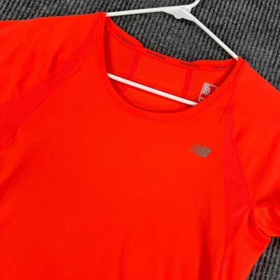 Camisa New Balance Performance Feminina Laranja Média Manga Curta Academia de Corrida - Imagem 1 de 4