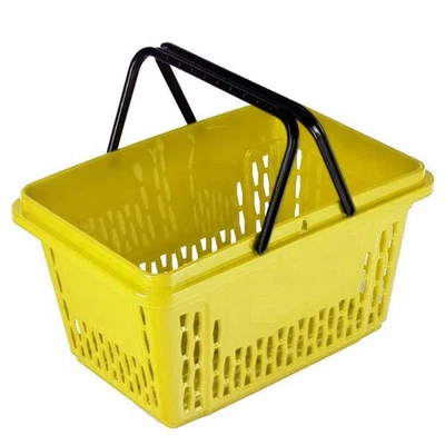 GEBAR - HELMUT KUSZEWSKI VK324= Einkaufskorb gelb 28 Liter mit 2 Tragegriff Einkaufskorb Trage Top Korb