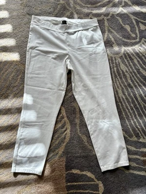 Hue Capri女式紧身裤白色大号棉混纺弹力 — 第 1/4 张图片