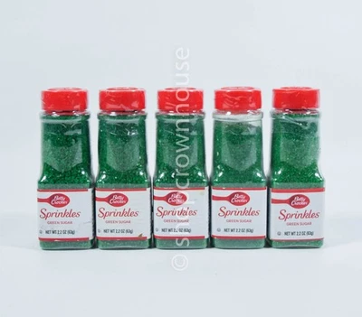 5 Betty Crocker AZÚCAR VERDE Espolvorea 2.2 onzas Decoración Pastel Desierto Topping Foto 1 de 3