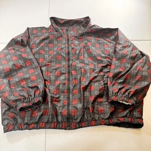 De Colección Jerzees Para Hombre 2X Chaqueta de Pista Forrada a Cuadros Ligera Cremallera Roja Negra Gris - Imagen 1 de 7