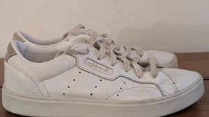 Adidas Originals Womens Shoes Sleek Super White Size 6.5 Sneakers Lace Up - Picture 1 of 6