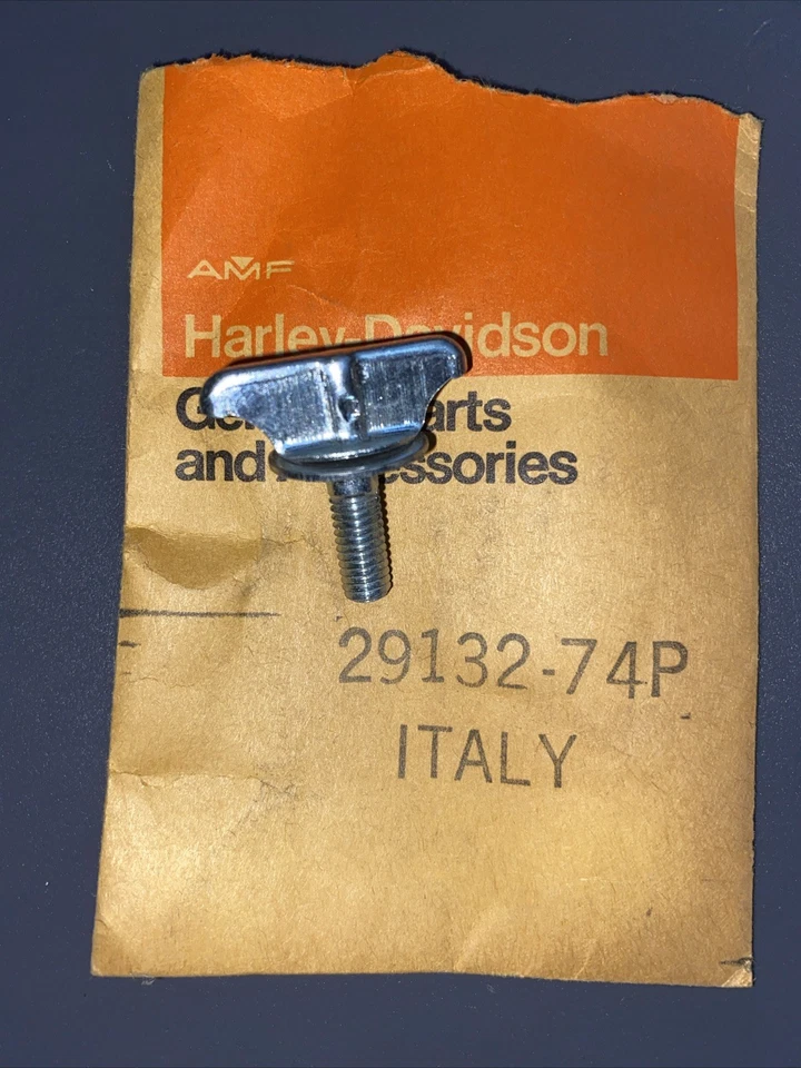 Harley Davidson e74 SX174 SX250 NOS 空气过滤器安装 THUMB SCREW 29132-74P — 第 1/1 张图片