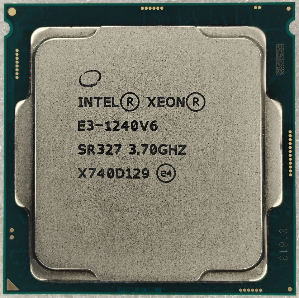 Intel Xeon E3-1240 V6 3.70GHz 4-core 8-thread 8MB 72W LGA1151 CPU processor - Image 1 of 2