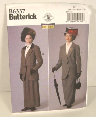 Butterick 6337 Titanic / Edwardian Costume Pattern Misses' 14-22 Uncut - Image 1 of 3