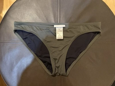 Parte inferior de bikini Michael Kors verde oliva traje de baño minimalista M Foto 1 de 2