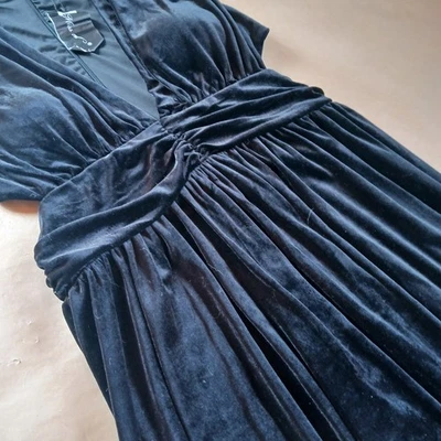 Maxi Vestido Miss Ord XL Negro Terciopelo Formal Halloween Navidad Cachicho  Foto 1 de 4