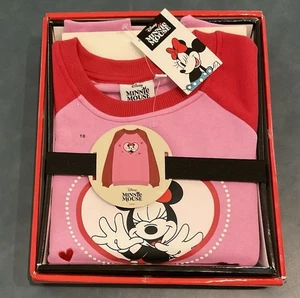 Disney Minnie Mouse Young Girl’s Size 10 Pink & Red Long Sleeve Sweatshirt NIB - Picture 1 of 6