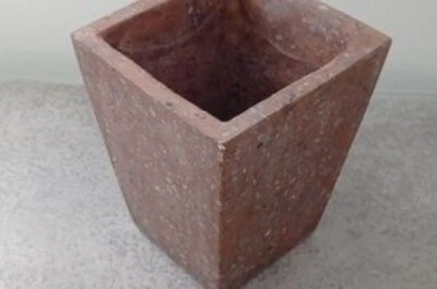 Blumentopf Übertopf braun Quadratisch 11,5 X 11,5 cm - Bild 1 von 4