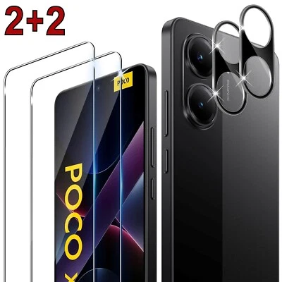 LONFEID 2x Schutzglas + 2x Kameraschutz für Xiaomi POCO X7 Pro 5G 6.67" Panzerfolie 9H