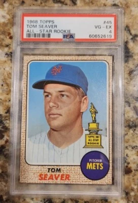 1968 Topps All Star Rookie #45 Tom Seaver HOF Mets PSA 4 VG-EX - image 1 of 3