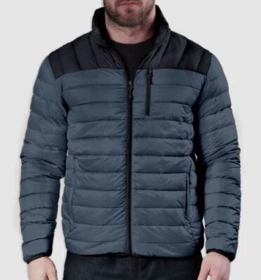 $145 Hawke & CO Para hombres Azul Bloqueado de Color Embalable Abrigo Chaqueta Puffer Talla M Foto 1 de 2
