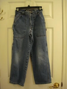 Boy's Nautica Jeans Company Carpenter Flat Front Distressed Denim Jeans Size 26 - Picture 1 of 11