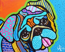 Poster Pug Boston Mastiff Bulldog American Australian Catahoula Olde English Dog