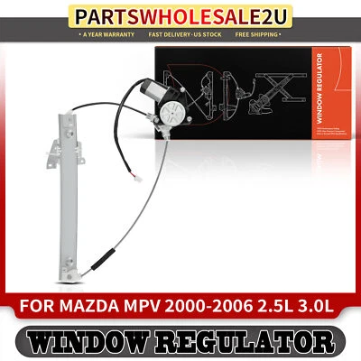 Regulador de ventana trasera derecha con motor de 2 pines para Mazda MPV 2000 2001 2002-2006 Foto 1 de 4