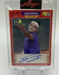 2021 Leaf Pro Set Sport Multi-Sport GRIGOR DIMITROV Rookie rot Autogramm - Bild 1 von 2