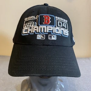 New Era Boston Red Sox Hat Black 2004 World Series Champions Flex Cap Vintage - Picture 1 of 11
