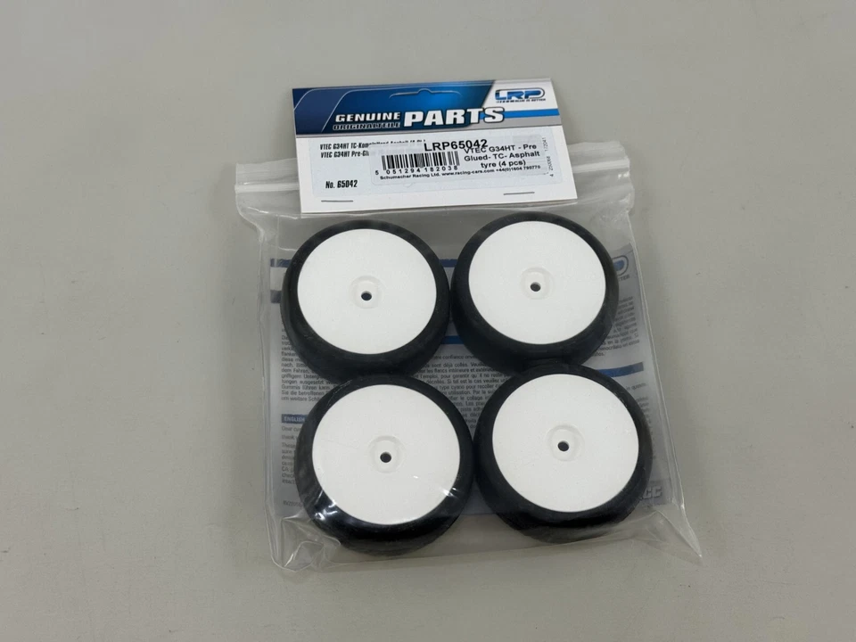 LRP VTEC G34HT Vorgeklebter TC Asphalt Reifen (4 Stück) LPR65042 Modellbau - Bild 1 von 1