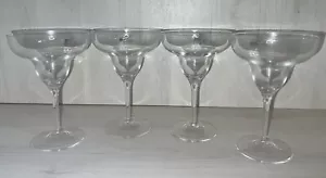 Light & Music Luigi Bormioli Clear Stemmed Margarita Glasses Set of 4 NWOB - Picture 1 of 2