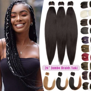 Ombre Long Jumbo Braiding Yaki Straight Braid Hair Extensions AS Human Full Head - Picture 1 of 29