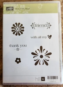 Stampin' up! ¡Con todo mi corazón! Flores palabras nunca usadas. Peine envío - Imagen 1 de 3