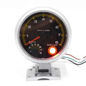 Puntero de luz LED amarilla universal para automóvil de 3 3/4" 80 mm velocímetro medidor de rpm	 - Imagen 1 de 7