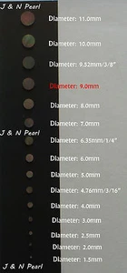 50+3 piezas puntos MOP negros gratuitos de 9,0 mm, brillantes, negros con iridiscencia, grado A - Imagen 1 de 2