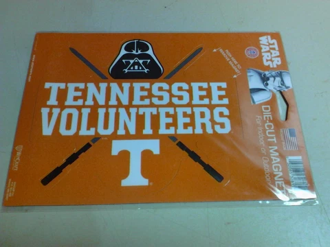 NCAA TENNESSEE VOLUNTEERS / STAR WARS DIE-CUT MAGNET 6"X 7" BRAND NEW NIP NICE ! Cover