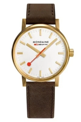 Mondaine Official Swiss EVO2 Gold Steel 40mm Watch MSE.40112.LG New Sapphire Foto 1 de 4