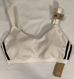 Reggiseno sportivo Adidas AM 3S bianco donna taglia large L - Foto 1 di 3
