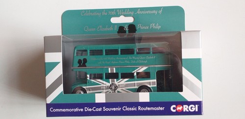 Corgi  Routemaster  Queen Elizabeth II Prince Philip 70th Wedding Anniversary.