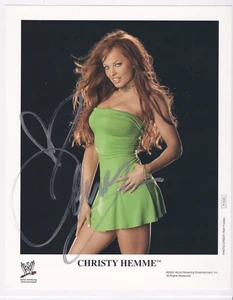 Christy Hemme Hand Signed Promo Photo 8x10 (WWE ) 2005 P-1023, Ringside COA - Picture 1 of 2