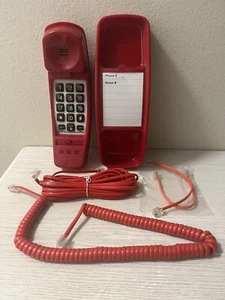 Med-Pat Inc Model: TL-420ML Red Slim Line Telephone w/ Flashing Ring Indicator - Picture 1 of 10