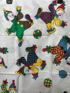 3 vintage pillow cases clowns 31.5"x 19" colorful.....c2 - Picture 1 of 3