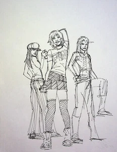 Karl Altstaetter signiert handgezeichnet Comicbuch Charakter Layout Kunst 8,5 x 11 - Bild 1 von 2