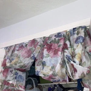 Vintage Burlington large curtain 60 x 144 “ floral - Picture 1 of 9