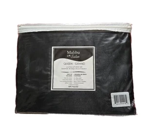 Malibu Satin Queen luxuriöses weiches Laken-Set 4-teilig - Bild 1 von 8