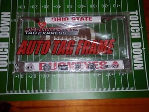 Telaio targa Ohio State Buckeyes cromato NUOVO VINTAGE NCAA - Foto 1 di 5