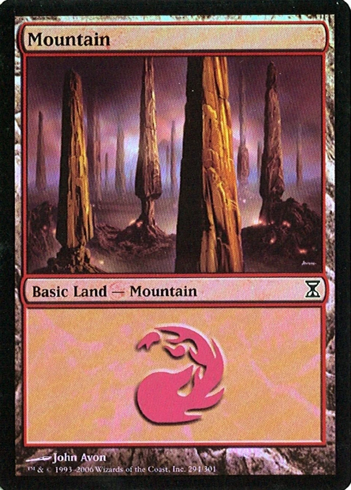 MTG - Time Spiral - Mountain #294 - Foil - Various conditions - Image 1 of 1