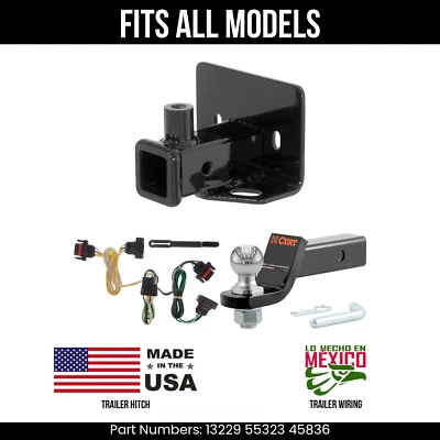 Enganche de remolque Dodge Dakota 05-10 cableado de 4 pines bola de 2" se adapta a todas las curtas 5 k 2" Foto 1 de 4