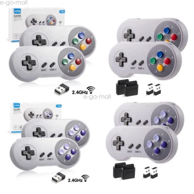 Wireless Super Nintendo SNES System Gamepad Replacement Controller/USB For PC - Image 1 of 4