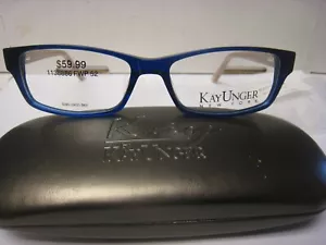MONTATURA OCCHIALI KAY UNGER K182 BLU 52-16-135-30v CON CUSTODIA AUTENTICA - Foto 1 di 5