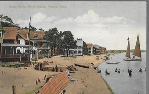 POSTKARTE - 1911 SHORE FRONT, MYRTLE BEACH, MILFORD, CONN - Bild 1 von 1