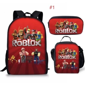 3 set cartoon Roblox Game Dreamy Children KidsCollege Backpack 3 Pieces Set 2023 - Picture 1 of 7