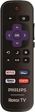 Original Philips Roku TV Remote Control Netflix/Disney+/Roku Channel/Google Play