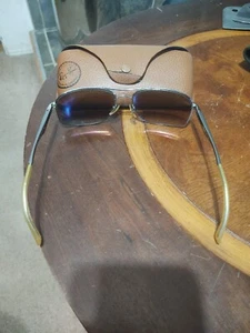 Vintage Ray Ban  Beige /Brown Leather Case rb 3484 - Picture 1 of 10