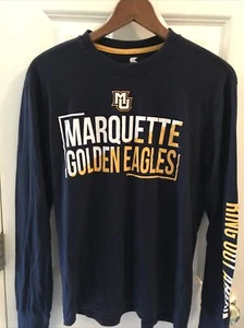 Coloseum Marquette University Golden Eagles Blue Long Sleeve Sz S Ring Out Ahoya - Picture 1 of 7