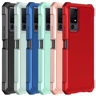 TJS For TCL 40 XL / TCL 40T Phone Case 2 Layer Shockproof Corners TPU Bumper Cover