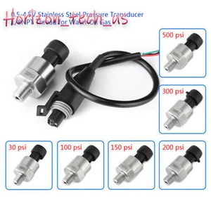 Sensor transductor de presión de acero inoxidable NPT 5V de 1/8" aceite combustible aire gas - Imagen 1 de 18