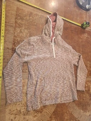 Sudadera con Capucha Hang Ten Para Mujer Mediana Granate Bolsillos Tinte Espacial Pullover Playa #S121 Foto 1 de 3